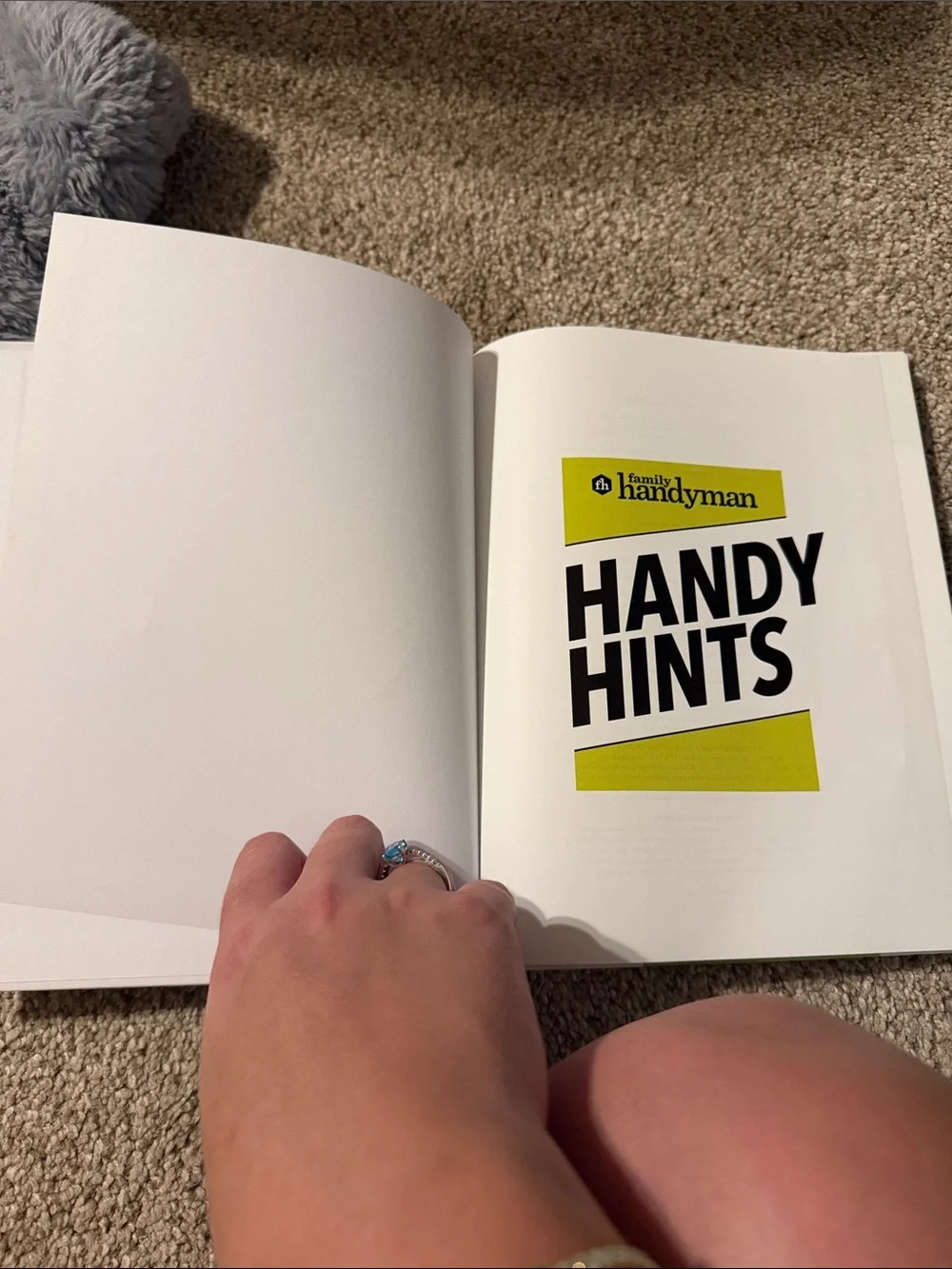 Handy Hints Book - White & Green Cover